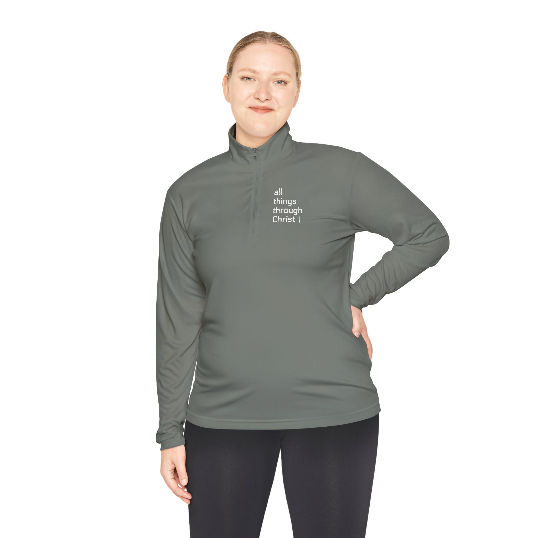 Men's: All Things Through Christ - Quarter-Zip Pullover