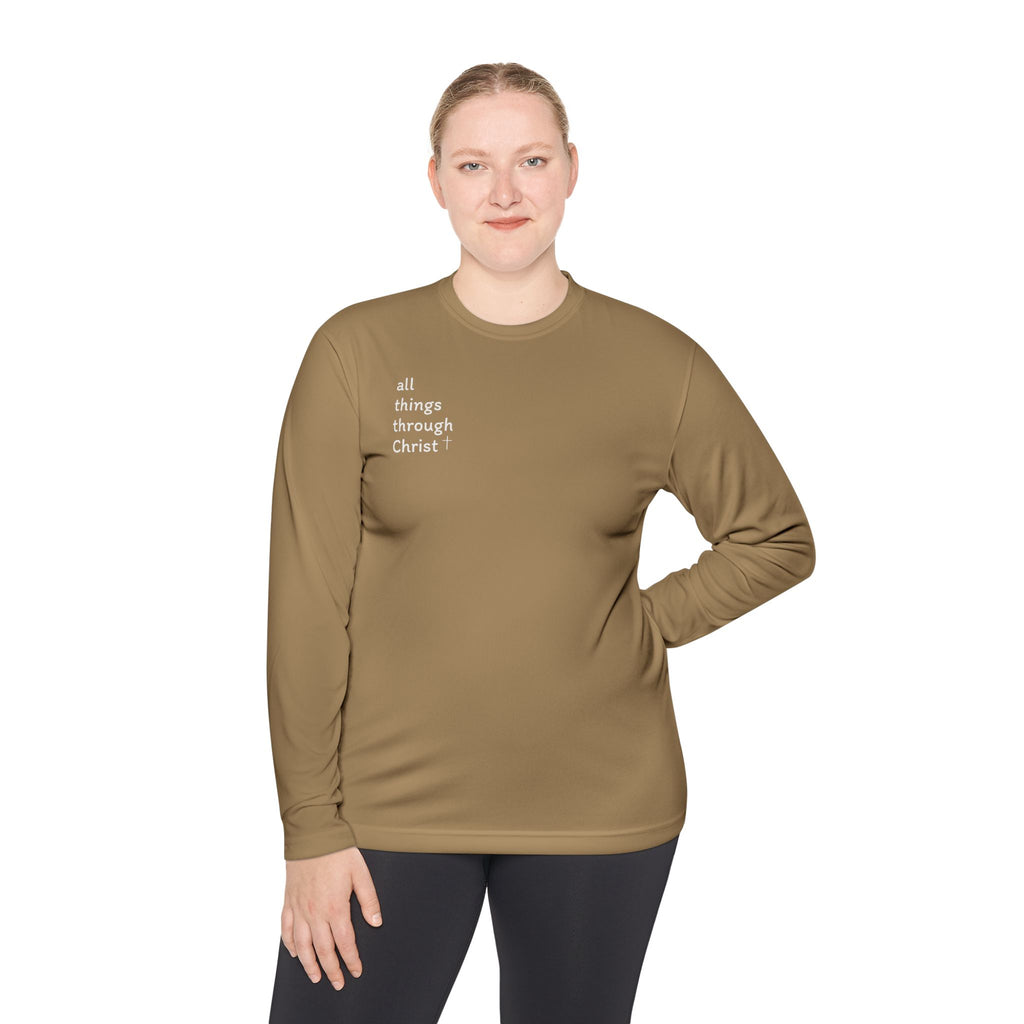 All Things Through Christ - Unisex Lightweight Long Sleeve Tee