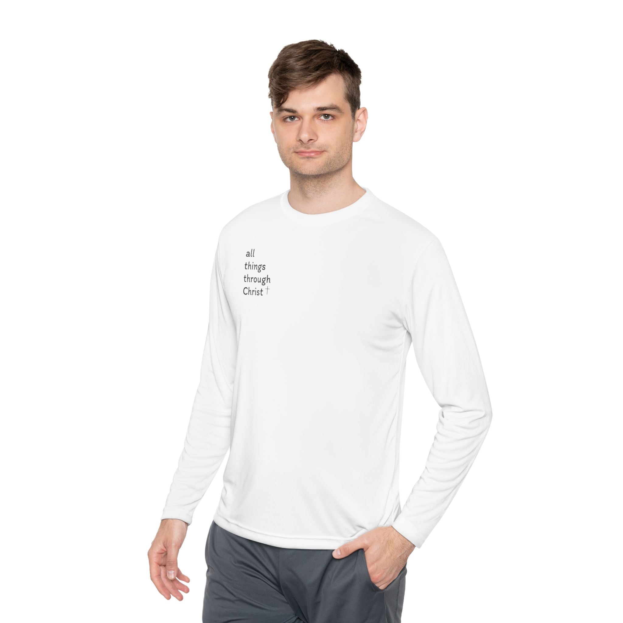 All Things Through Christ - Unisex Lightweight Long Sleeve Tee
