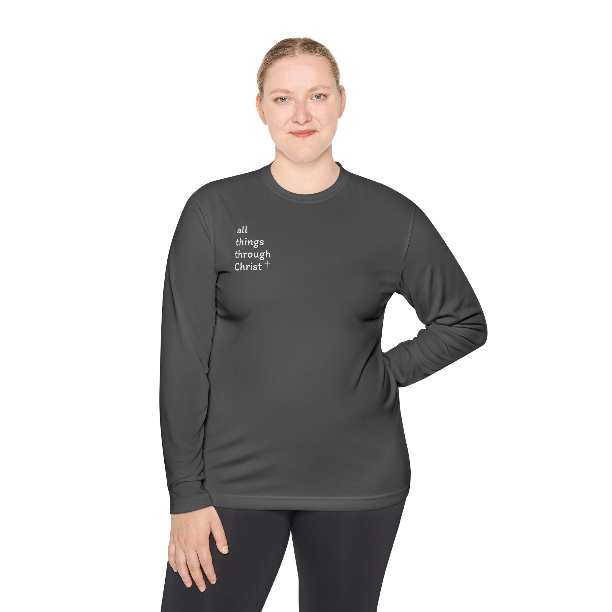 All Things Through Christ - Unisex Lightweight Long Sleeve Tee