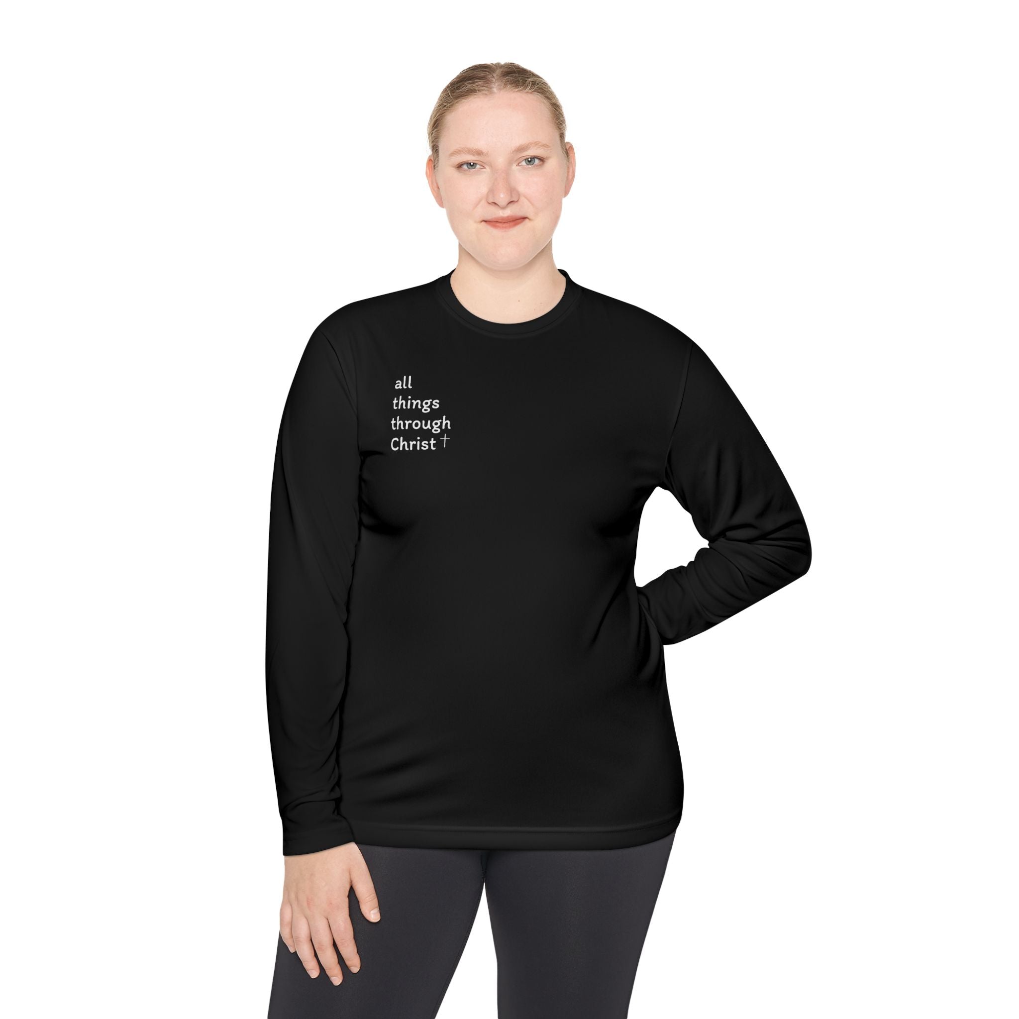 All Things Through Christ - Unisex Lightweight Long Sleeve Tee