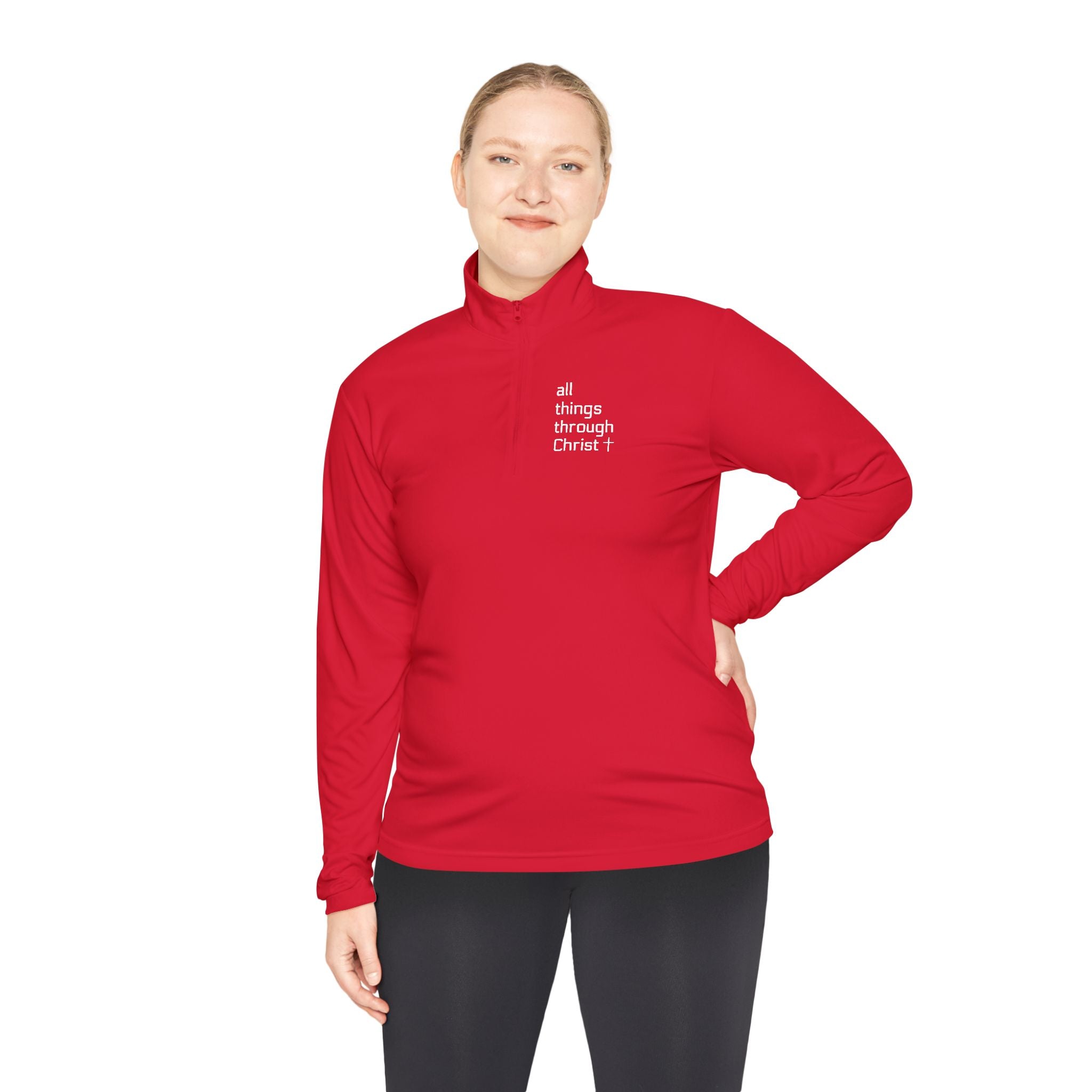 Men's: All Things Through Christ - Quarter-Zip Pullover
