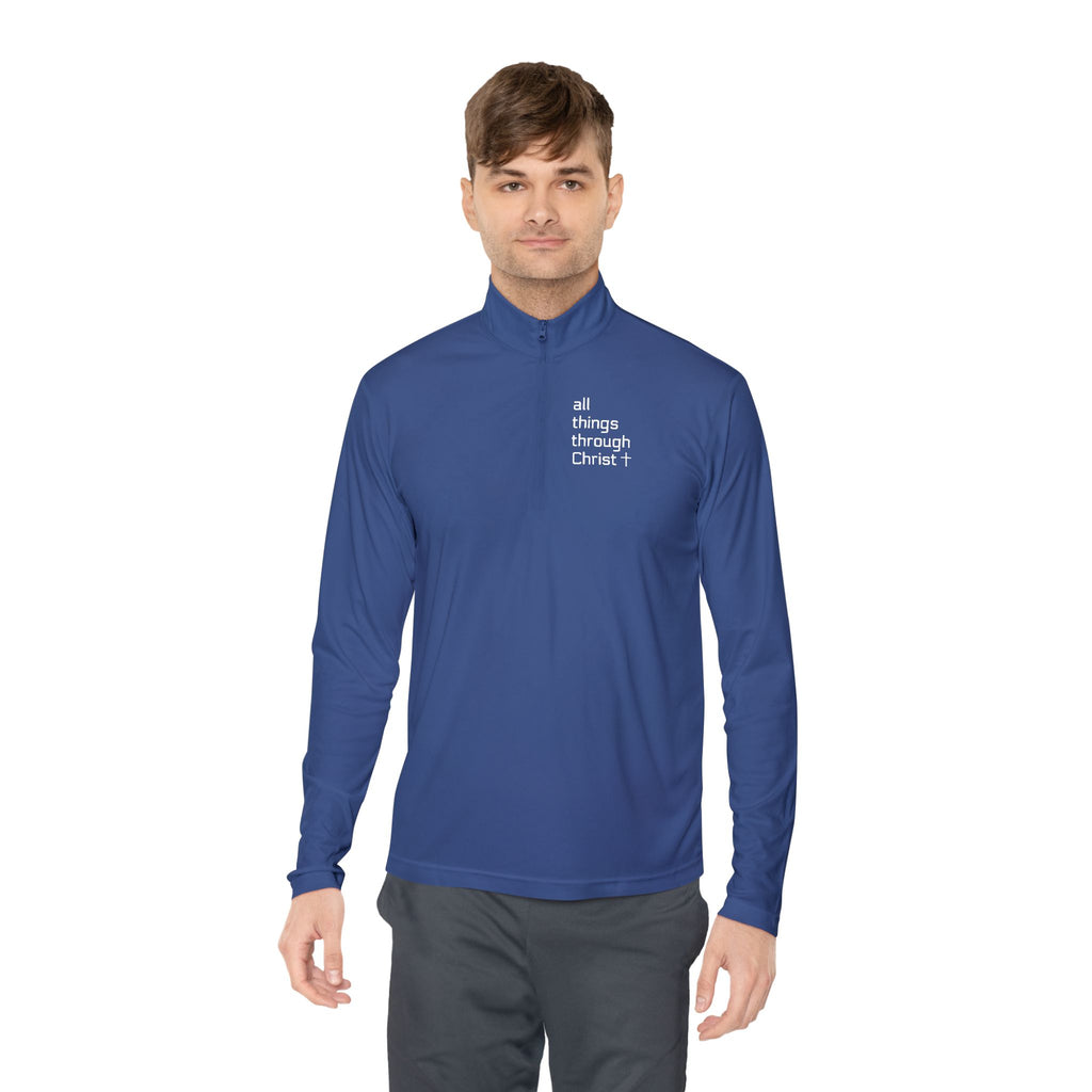 Men's: All Things Through Christ - Quarter-Zip Pullover