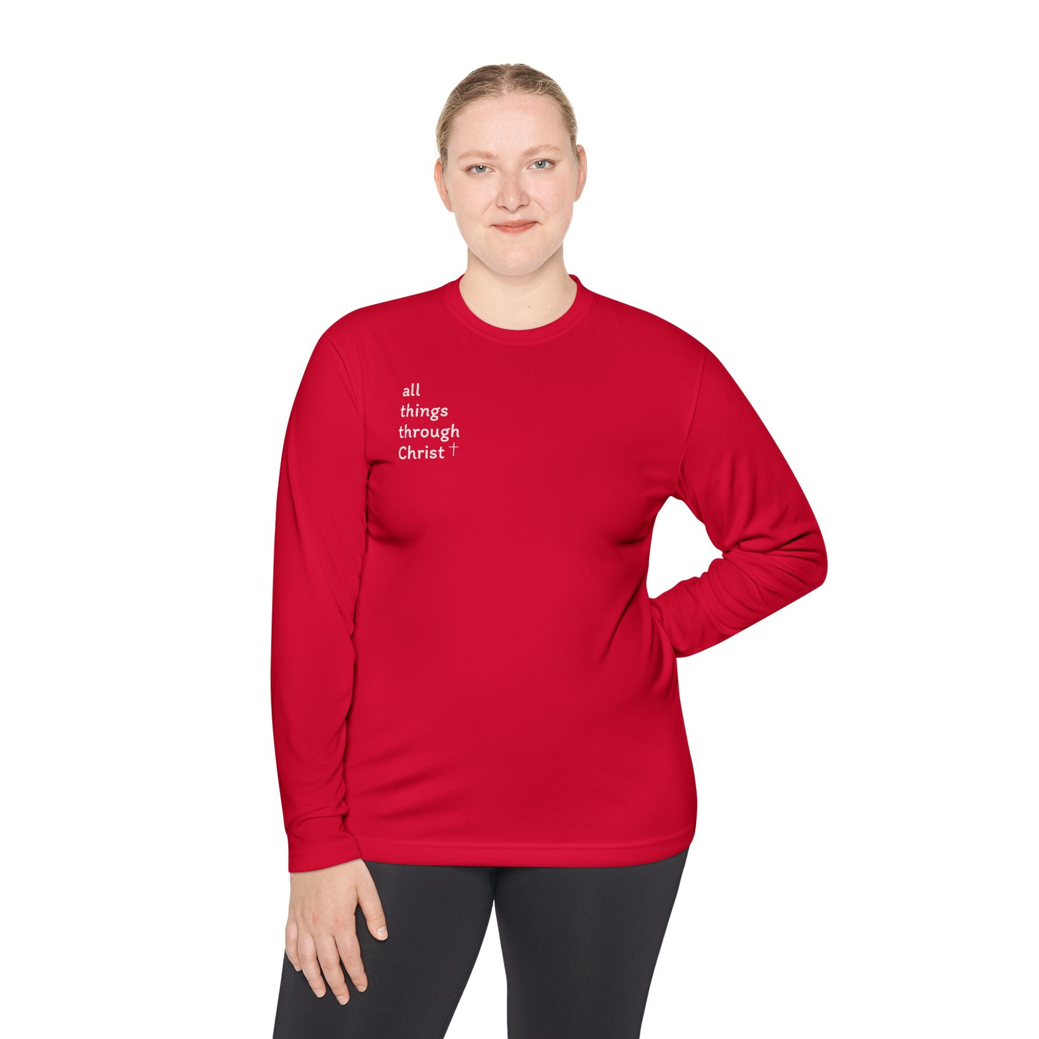 All Things Through Christ - Unisex Lightweight Long Sleeve Tee