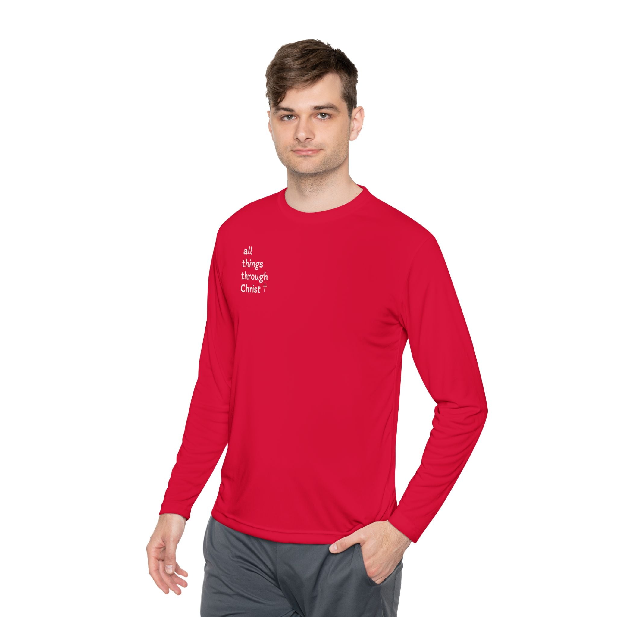 All Things Through Christ - Unisex Lightweight Long Sleeve Tee