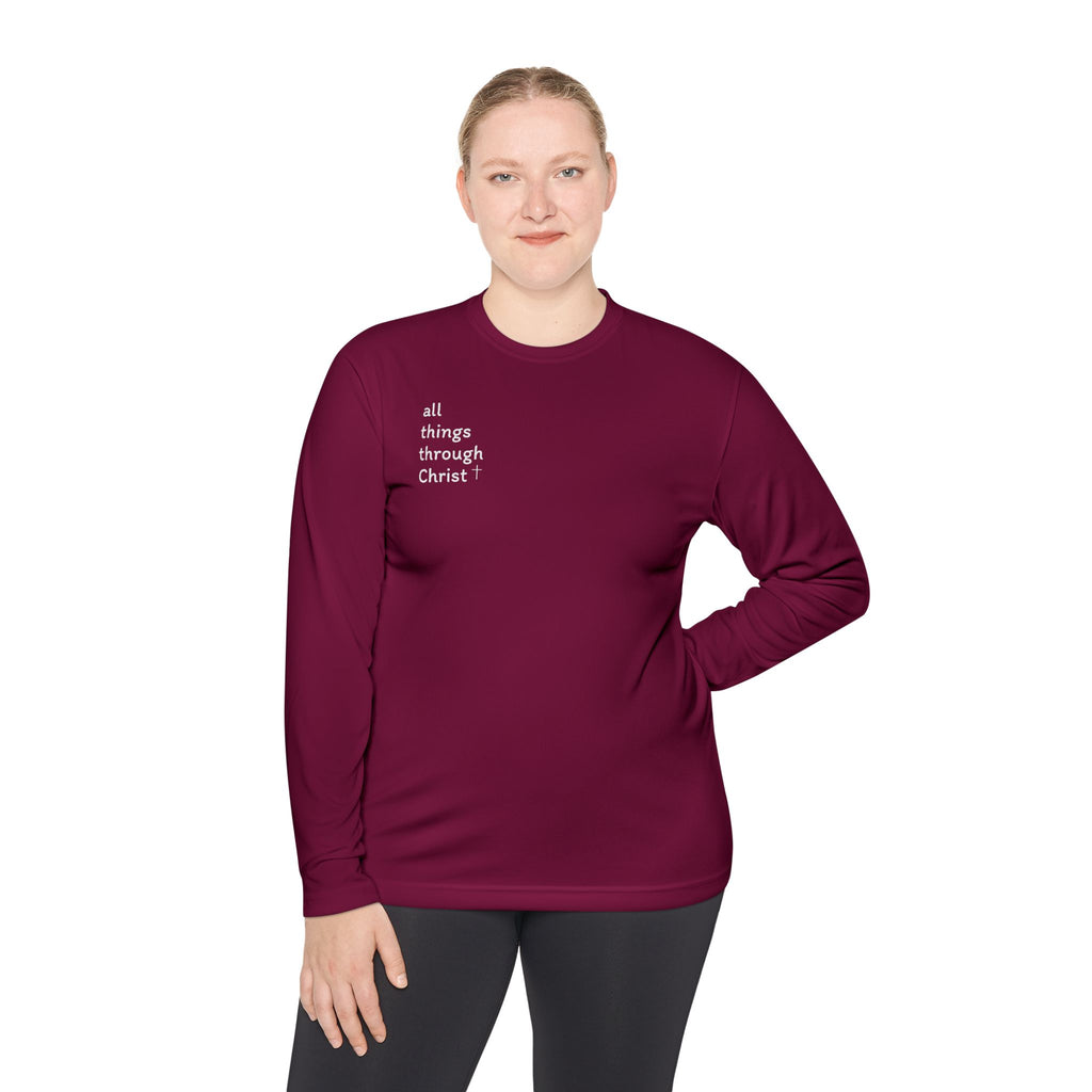 All Things Through Christ - Unisex Lightweight Long Sleeve Tee