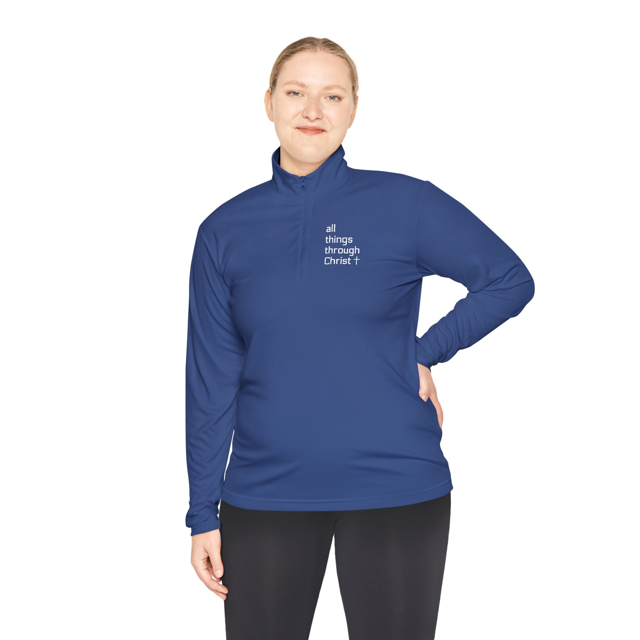 Men's: All Things Through Christ - Quarter-Zip Pullover