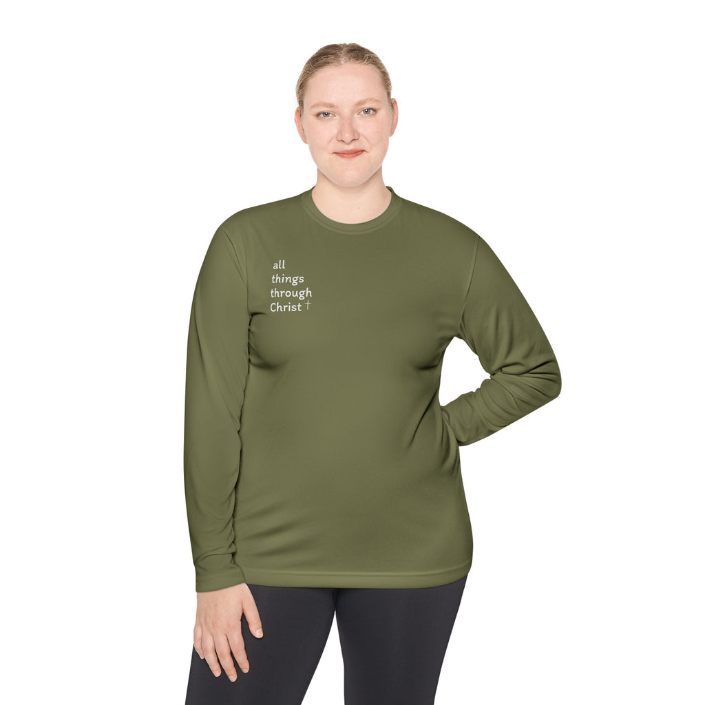 All Things Through Christ - Unisex Lightweight Long Sleeve Tee