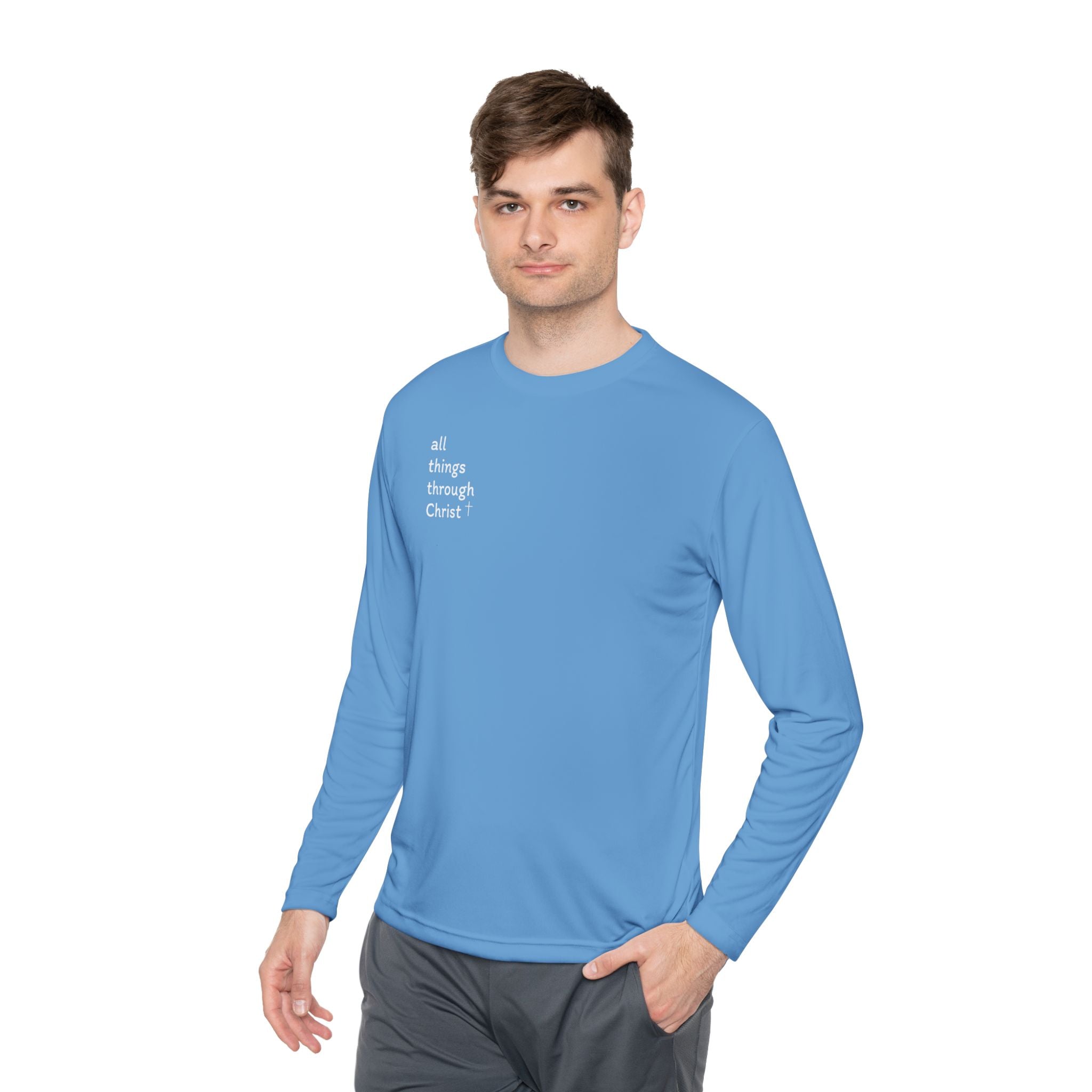 All Things Through Christ - Unisex Lightweight Long Sleeve Tee