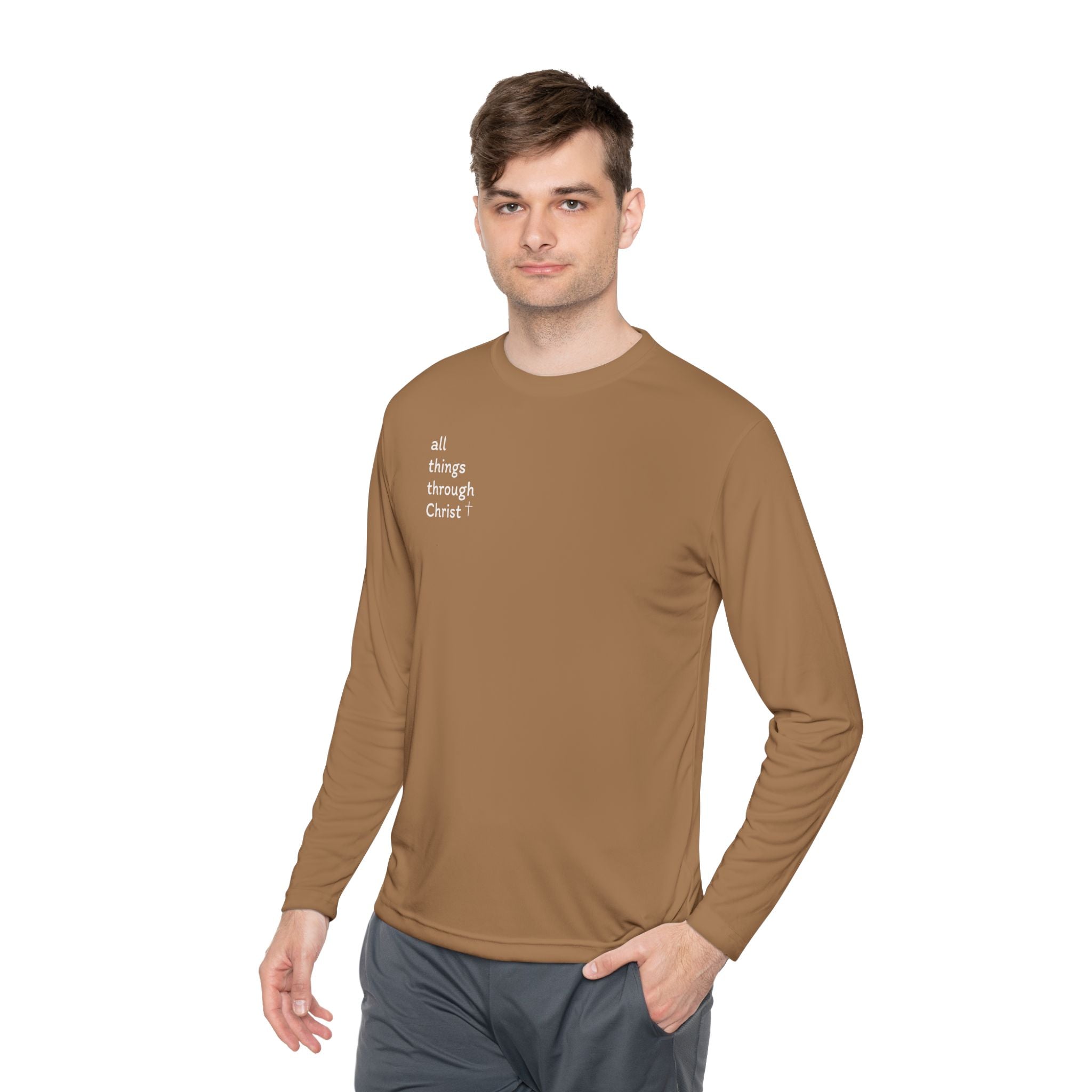 All Things Through Christ - Unisex Lightweight Long Sleeve Tee