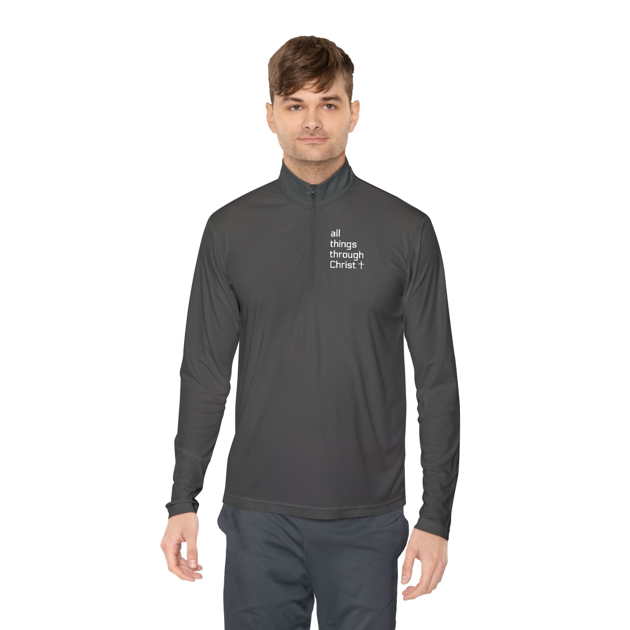 Men's: All Things Through Christ - Quarter-Zip Pullover